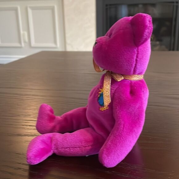 Vintage 1999 Original Ty Beanie Baby Millennium the Purple Bear Excellent Condi… - Picture 4 of 6